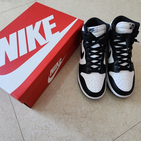 Nike | Shoes | Nike Dunk High Retro Pandas Size Men | Poshmark
